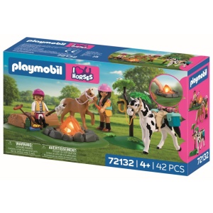 Playmobil - Jucarie de rol Excursie calare si foc de tabara - Img 4