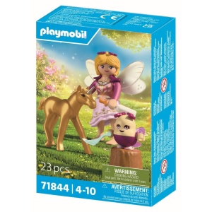 Playmobil - Jucarie de rol Pui de unicorn auriu si zana - Img 3