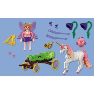 Playmobil - Jucarie de rol Unicorn cu trasura zanei - Img 5