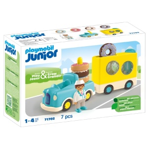 Playmobil Junior - Camion de stivuit si sortat cu gogosi - Img 2