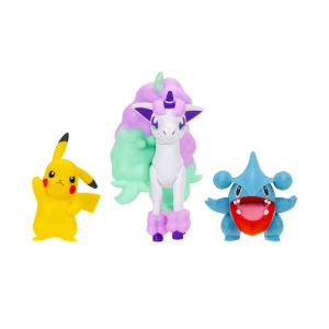 Pokemon - Set 3 figurine de actiune, (Pikachu & Galarian Ponyta & Gible)