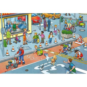 Puzzle Constructia Strazii, 2X12 Piese - Img 3