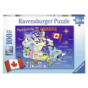 Puzzle Harta Canadei, 100 Piese