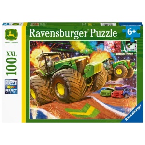 Puzzle John Deere Cu Roti Mari 100 Piese - Img 1