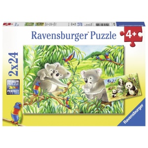Puzzle Koala Si Panda, 2X24 Piese