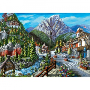 Puzzle Orasul Banff, 1000 Piese - Img 2