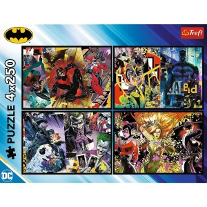 Puzzle Trefl 4X250 Batman Dc Batman In Actiune - Img 5