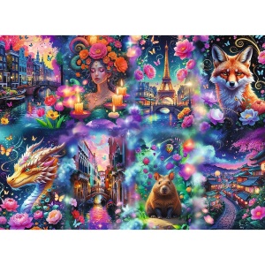 Puzzle Trefl 8000 Premium Plus Lumea Colorata Cu Poster Inclus - Img 2