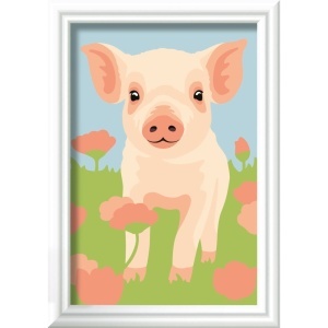 Ravensburger - CreArt pictura pe numere pentru copii porcusor dragut - Img 3