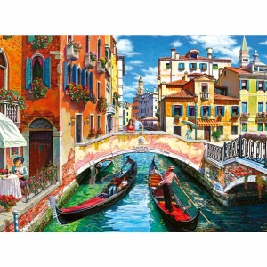 Ravensburger - Puzzle pentru varstnici Venetia cu sablon de imagine si suport din carton 100 piese mari XL - Img 3