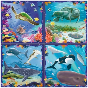 Ravensburger - Puzzle Up animale marine 4 puzzle 64 72 81 90 piese - Img 3