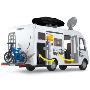 Rulota Dickie Toys Camper Hymer Camping Van Class B cu figurina si accesorii - Img 7