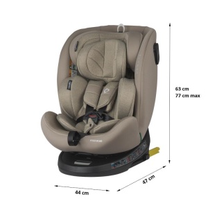 Scaun auto iSize 40-150 cm Coccolle Nova Sand beige+Coccolle protectie bancheta auto mica - Img 8