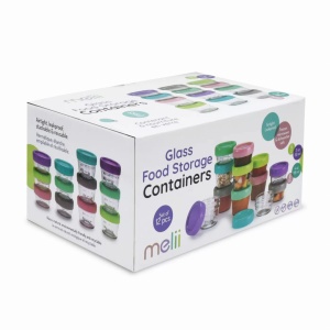 Set 12 Recipient Sticla Pentru Hrana Bebe, Melii, 6*59 Ml + 6*118 Ml - Img 1