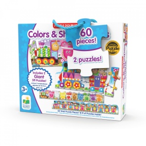 Set 2 Puzzle-Uri Trenul Urias Cu Culori Si Forme - Img 3
