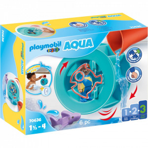 Set de joaca Playmobil 1.2.3, Roata De Apa Cu Pui De Rechin - Img 1