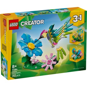 Set LEGO Creator - Animale sălbatice: Colibri colorat (31384) - Img 2