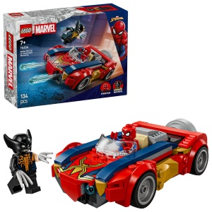 Set LEGO Marvel Super Heroes - Omul Păianjen în maşină vs Wolverine venomizat (76336)