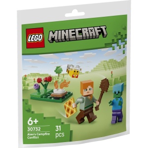 Set LEGO Minecraft - Conflict la focul de tabără al lui Alex (30732)