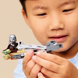 Set LEGO Star Wars - Motocicleta rapidă a lui Mandalorian și Grogu (75436) - Img 4