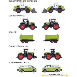 Set Majorette Claas Farm cu 5 vehicule - Img 3