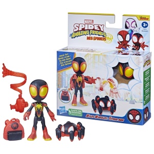 Spidey Prietenii Extraordinari Set Figurina Miles Morales Spider Man 10Cm Si Accesorii - Img 4