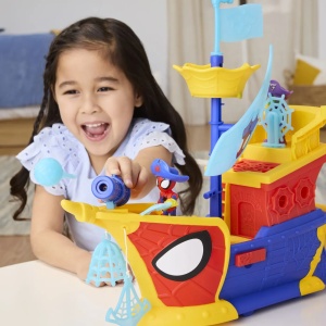 Spidey Si Prietenii Lui Uimitori Marvel Water Webs Nava Piratilor Cu Bule - Img 3