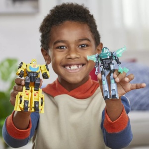Transformers Earthspark Set 2 Figurine Bumblebee Si Mo Malto - Img 3
