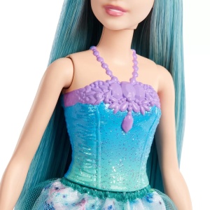 Barbie Dreamtopia Papusa Printesa Cu Par Albastru - Img 4