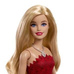Barbie Papusa Barbie Colectie Aniversara 80 De Ani Blonda Cu Rochie Rosie Rubin - Img 3