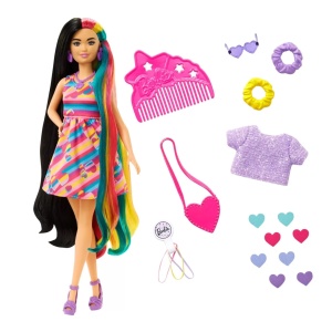 Barbie Totally Hair Papusa Barbie Bruneta - Img 4