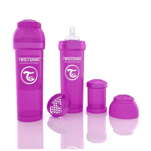 Biberon Twistshake Anti - Colici 330 ml Violet - Img 1