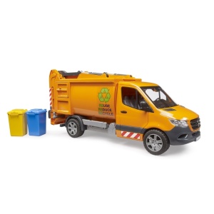 Bruder Sprinter de gunoi municipal Mercedes Benz si 2 pubele - Img 3