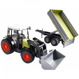 Bruder - Tractor Claas Nectis 267 F Cu Remorca Basculabila - Img 4