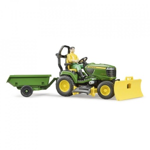 Bruder - Tractor Cu Remorca John Deere Si Gradinar - Img 3