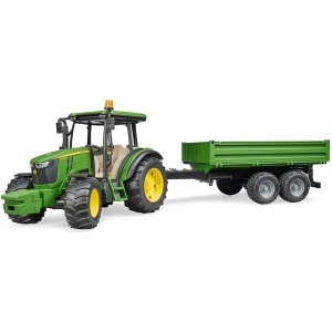 Bruder - Tractor John Deere 5115M Cu Remorca Basculabila - Img 2