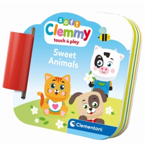 Clementoni - Set de joaca educational Soft Clemmy cu animalute 6 cuburi moi si carticica - Img 2