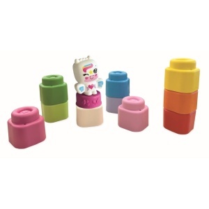 Clementoni - Set de joaca educational Soft Clemmy Unicorn cu 10 cuburi de constructie moi si lavabile - Img 3