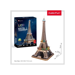 Cubic Fun - Puzzle 3D Led Turnul Eiffel 84 Piese - Img 3