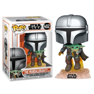 Figurina Funko POP! Star Wars: The Mandalorian - Mando Flying w/Jet Pack Vinyl Figure, 10cm