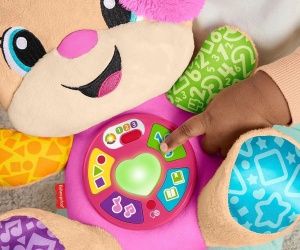Fisher Price Catelusa Interactiv Cu Urechi Roz Rade Si Invata - Img 4