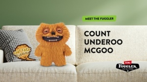Fuggler - Jucarie de plus, 23 cm - Ciudateii cu fata de part, Count Underoo Mcgoo - long pile - Img 2