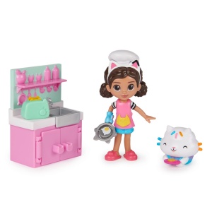 Gabbys Dollhouse Set Papusa 9.7Cm Cu Pisicuta Bucataria Lui Gabby - Img 4
