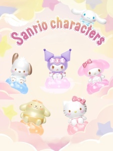 Hello Kitty - Figurina ascunsa in folie, 4 cm, Baby Angel