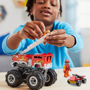 Hot Wheels Monster Truck Mega Set Constructie 5 Alarm - Img 3