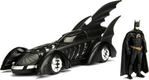 Jada Dc Set Batman Forever Figurina Batman Si Masinuta Metalica Batmobile Scara 1 La 24 - Img 2
