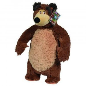 Jucarie de plus Simba Masha and the Bear, Bean Bag Bear 40 cm - Img 2