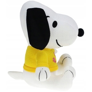 Jucarie din material textil elastic Snoopy cu bluza galbena, 32 cm (asezat) - Img 3