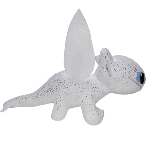 Jucarie din plus Light Fury Sparkle, Dragons, 28 cm - Img 2