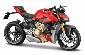 Maisto Motocicleta Metalica Cu Stand Editie Speciala Ducati Super Naked Scara 1 La 18